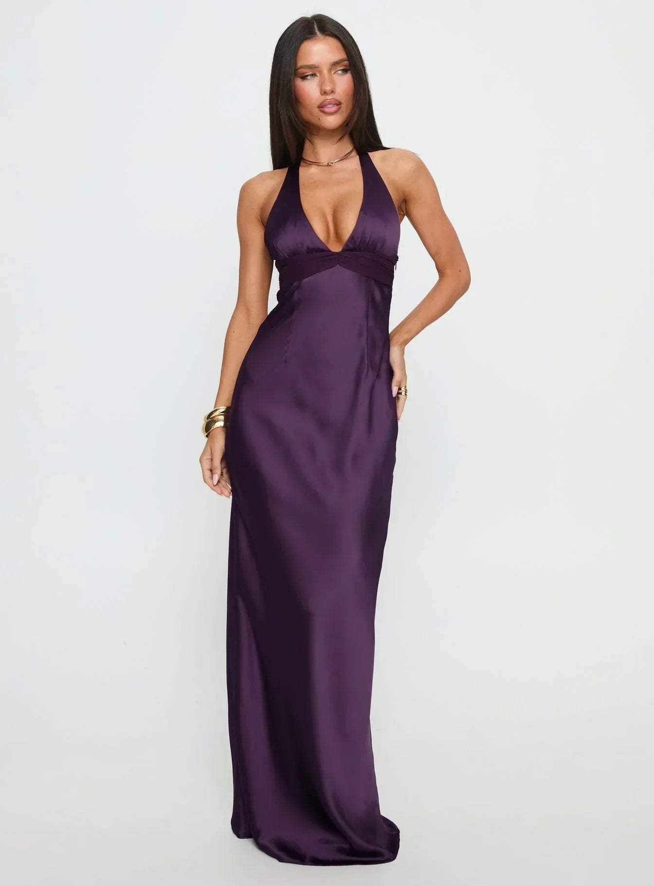 Mirabelle | Floral Halter Maxi Dress For Wedding Guest