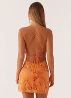Penelope | Floral Mini Wedding Guest Dresses With Straps