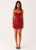 Penelope | Floral Mini Wedding Guest Dresses With Straps