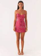 Penelope | Floral Mini Wedding Guest Dresses With Straps