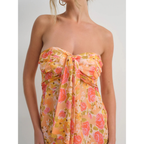 Celeste | Floral Strapless Mini Winter Wedding Guest Dresses