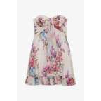 Celeste | Floral Strapless Mini Winter Wedding Guest Dresses