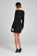 Solene | Long Sleeve Cocktail Dresses Square Neck Mini