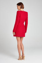 Solene | Long Sleeve Cocktail Dresses Square Neck Mini