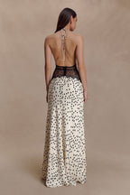 Capucine | V-Neck Polka Dot Autumn Wedding Guest Dresses Maxi