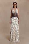 Capucine | V-Neck Polka Dot Autumn Wedding Guest Dresses Maxi
