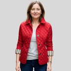 Capucine | Quilted Puffer Jacket Winter Coat For Women — Red
