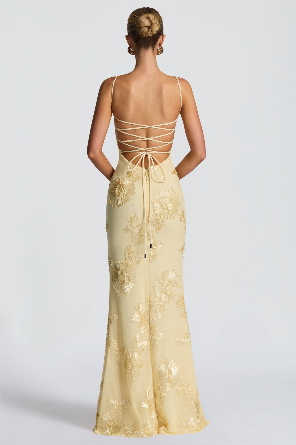 Xanthe | Ruched Spaghetti Strap Bodycon Wedding Guest Midi Dress