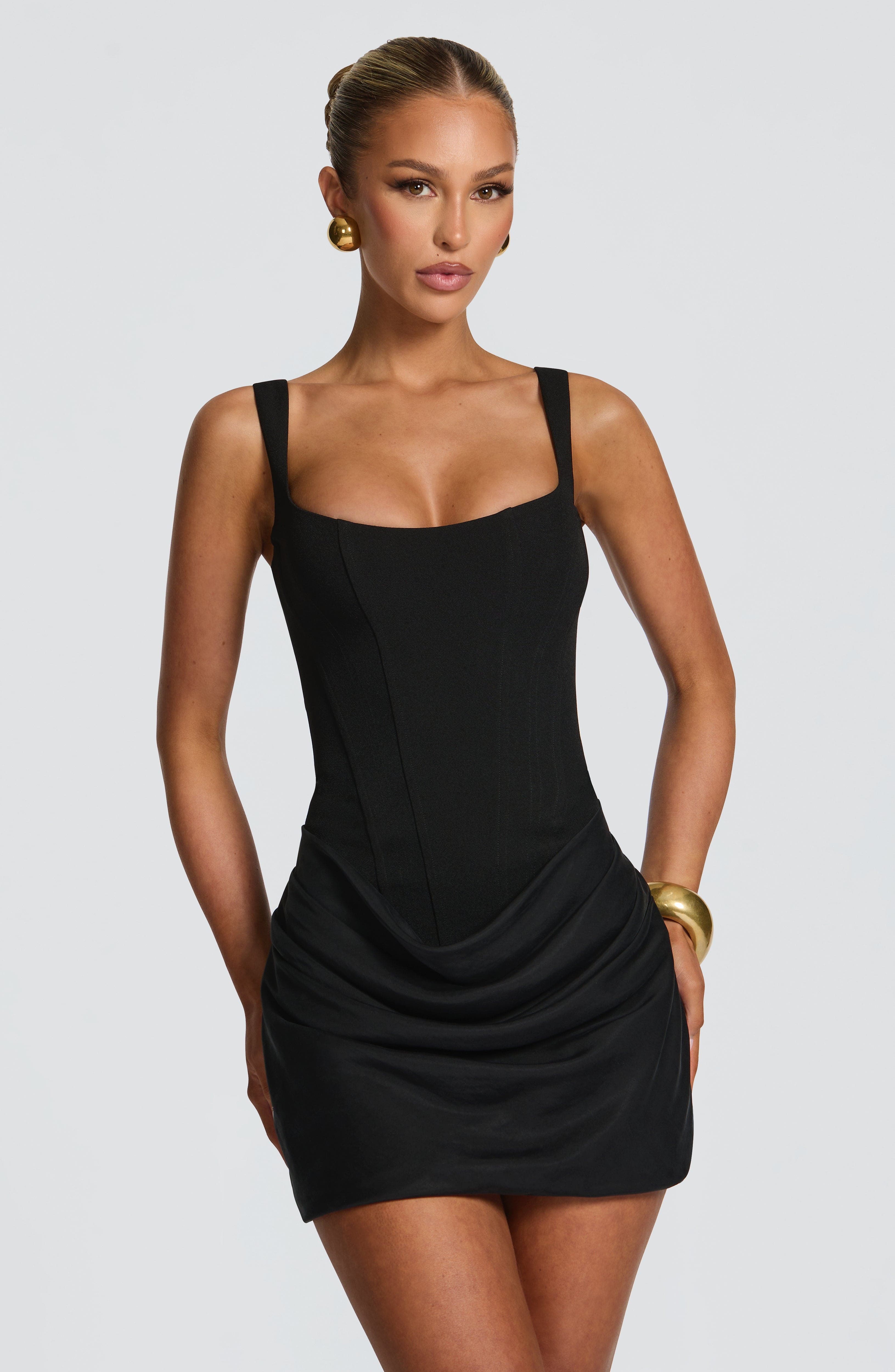 Fenella | Petite Cocktail Dresses Ruched Satin Mini Party