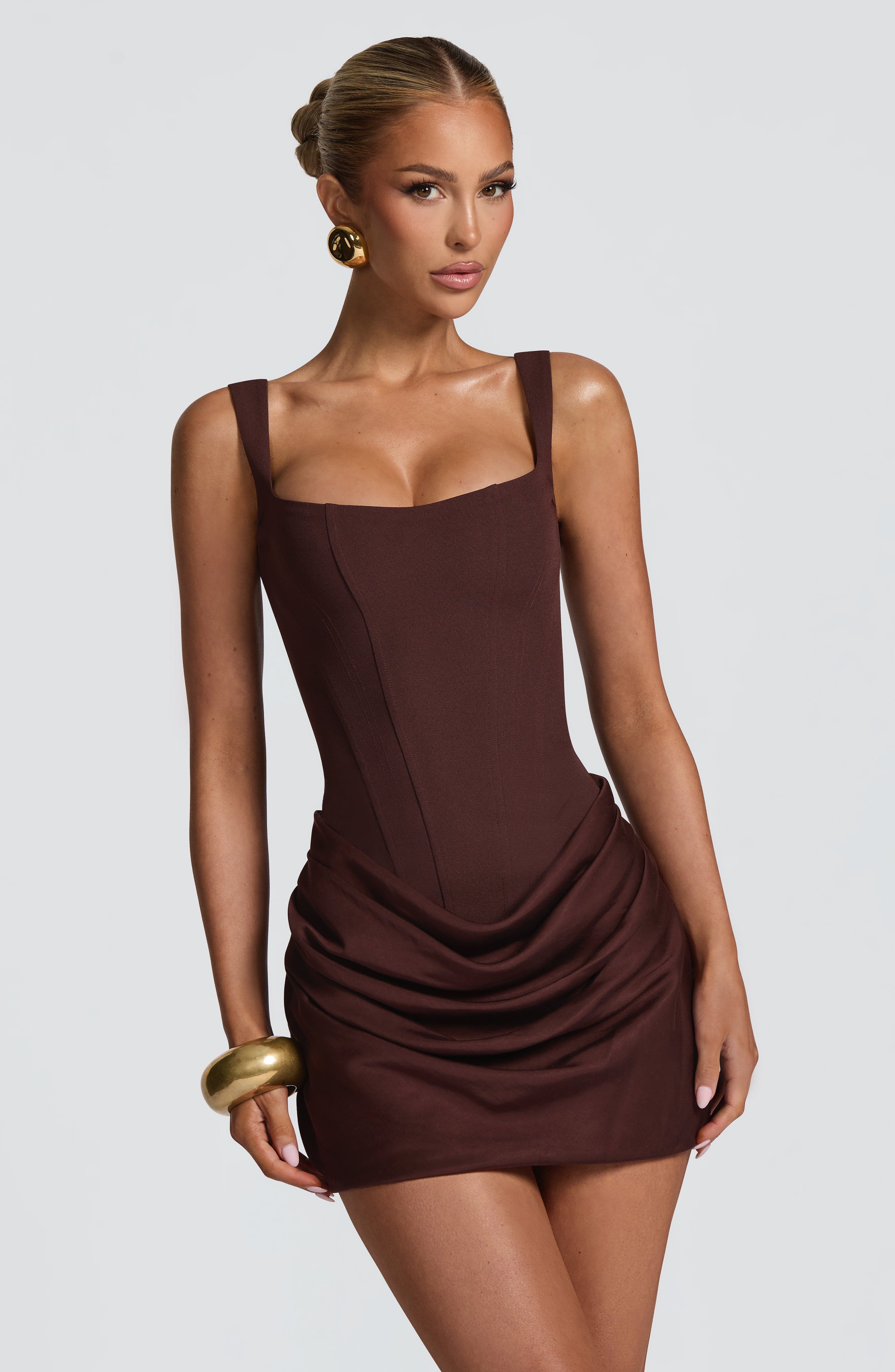 Fenella | Petite Cocktail Dresses Ruched Satin Mini Party
