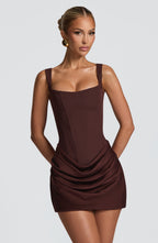 Fenella | Petite Cocktail Dresses Ruched Satin Mini Party