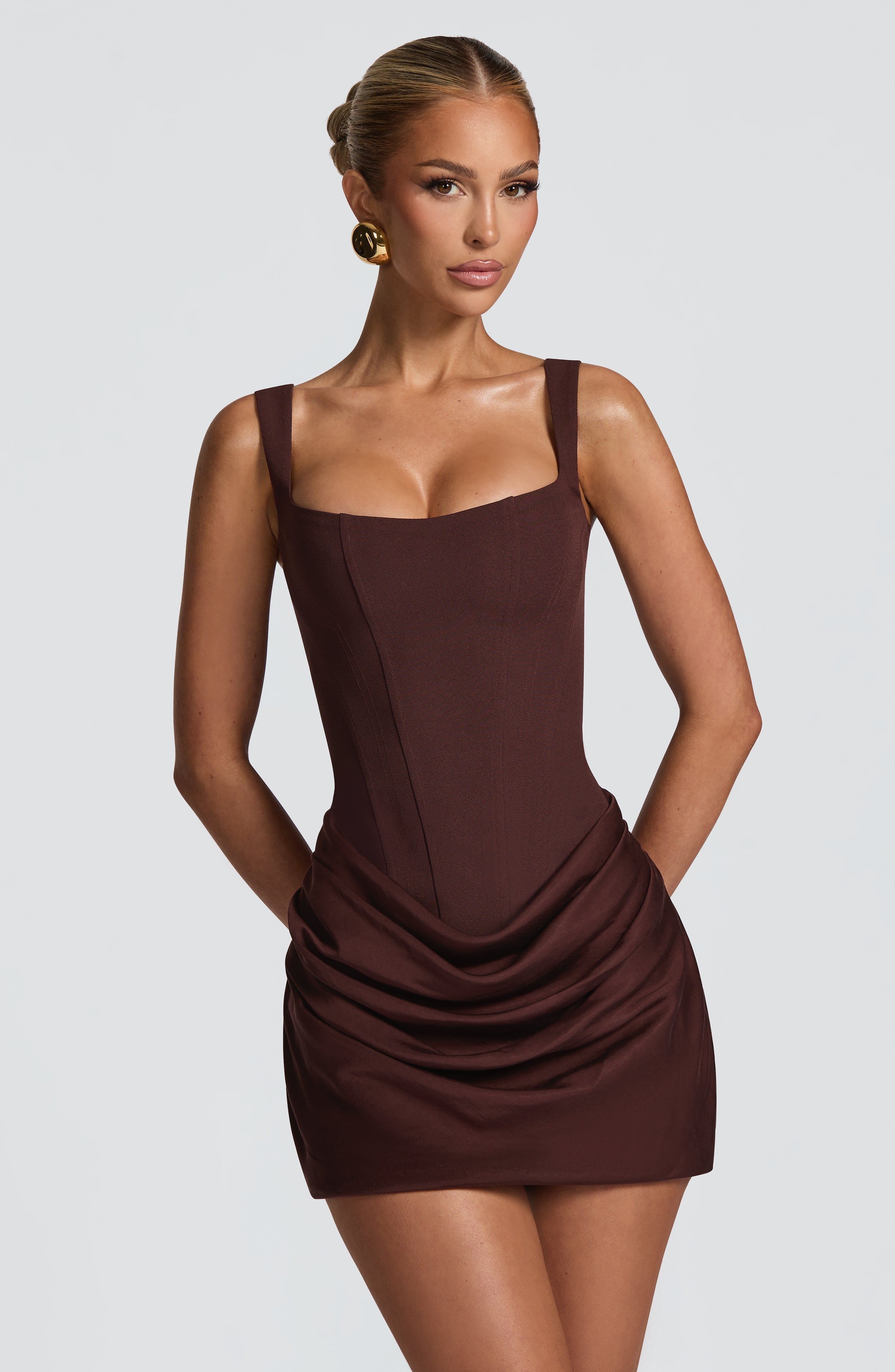 Fenella | Petite Cocktail Dresses Ruched Satin Mini Party