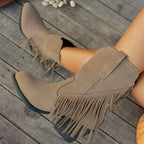 Violaine | Soft Leather Wide Fit Extra Calf Thigh High Ankle Boots — Style 3