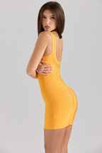 Aurelia | Sleeveless Scoop Neck Bandage Cocktail Mini Dress