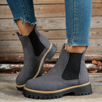 Mathilde | Leather Low Heeled Ankle Chelsea Boots
