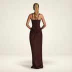 Cosima | Square Neck Bodycon Corset Maxi Wedding Guest Dress