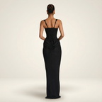 Cosima | Square Neck Bodycon Corset Maxi Wedding Guest Dress