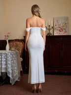 Philippa | Long Sleeve V-Neck Flowy Maxi Cocktail Dress
