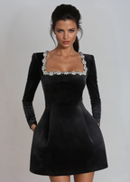 Fenella | Women's Velvet Mini Cocktail Dresses For Evening Events