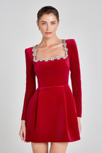 Fenella | Women's Velvet Mini Cocktail Dresses For Evening Events