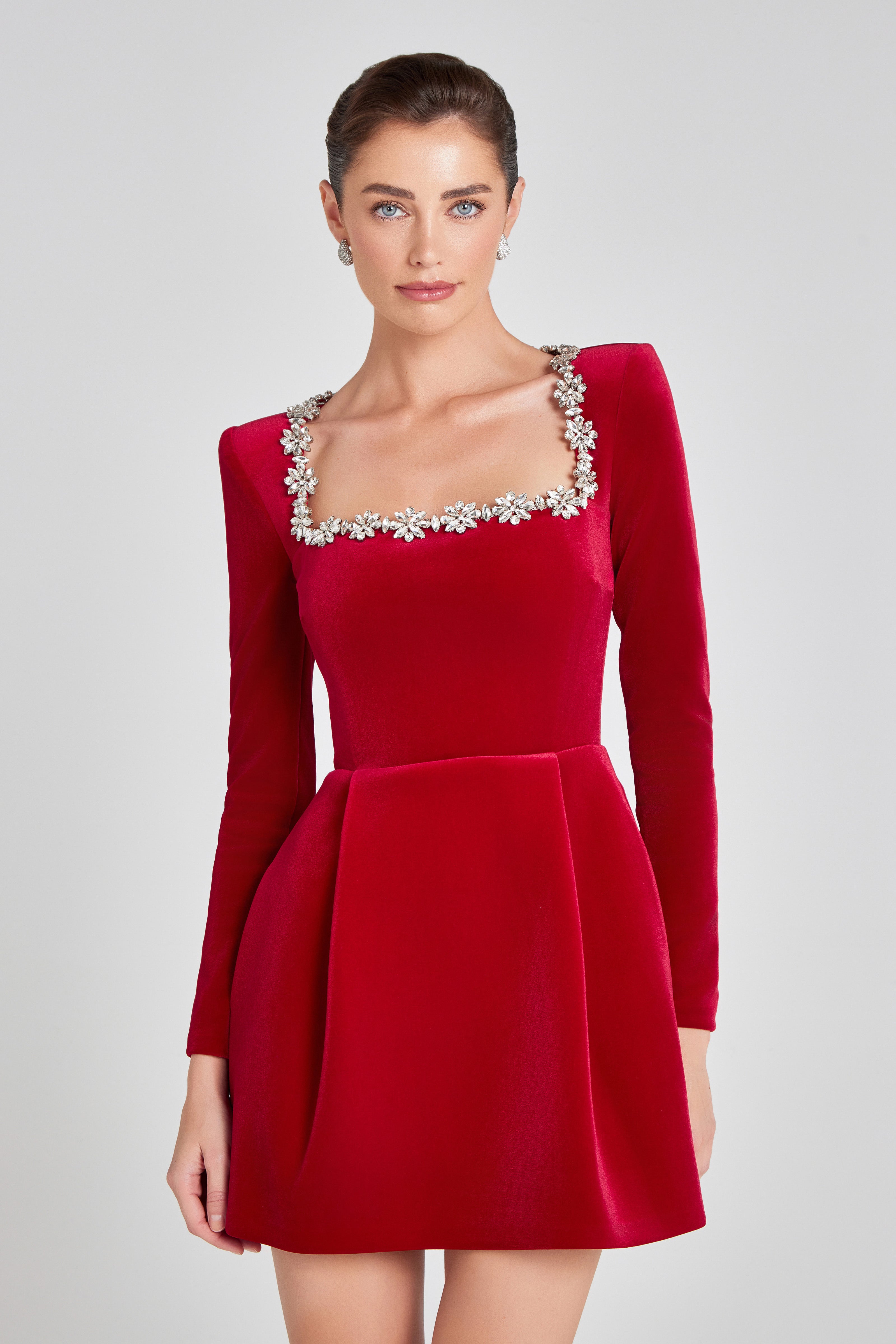 Fenella | Women's Velvet Mini Cocktail Dresses For Evening Events