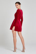 Fenella | Women's Velvet Mini Cocktail Dresses For Evening Events