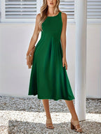 Verena | Long Sleeve Midi Dress In Timeless A-Line Silhouette