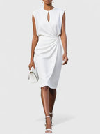 Katarina | Tailored Pleated Dress for Work and Occasions