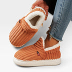 Ursula | Winter Chunky Brown Slipper Boots For Cosy Days — Orange