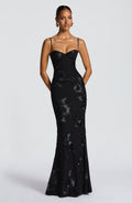 Adeline | Figure-Hugging Spaghetti Strap Evening Maxi Dress