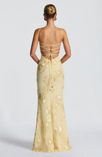 Adeline | Figure-Hugging Spaghetti Strap Evening Maxi Dress