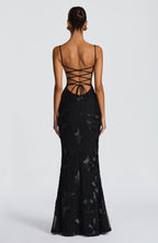 Adeline | Figure-Hugging Spaghetti Strap Evening Maxi Dress