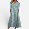 Juliette | Women's Floral Print Buttoned Midi Dress