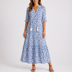 Georgiana | Floral Summer Midi Dress For Garden Parties