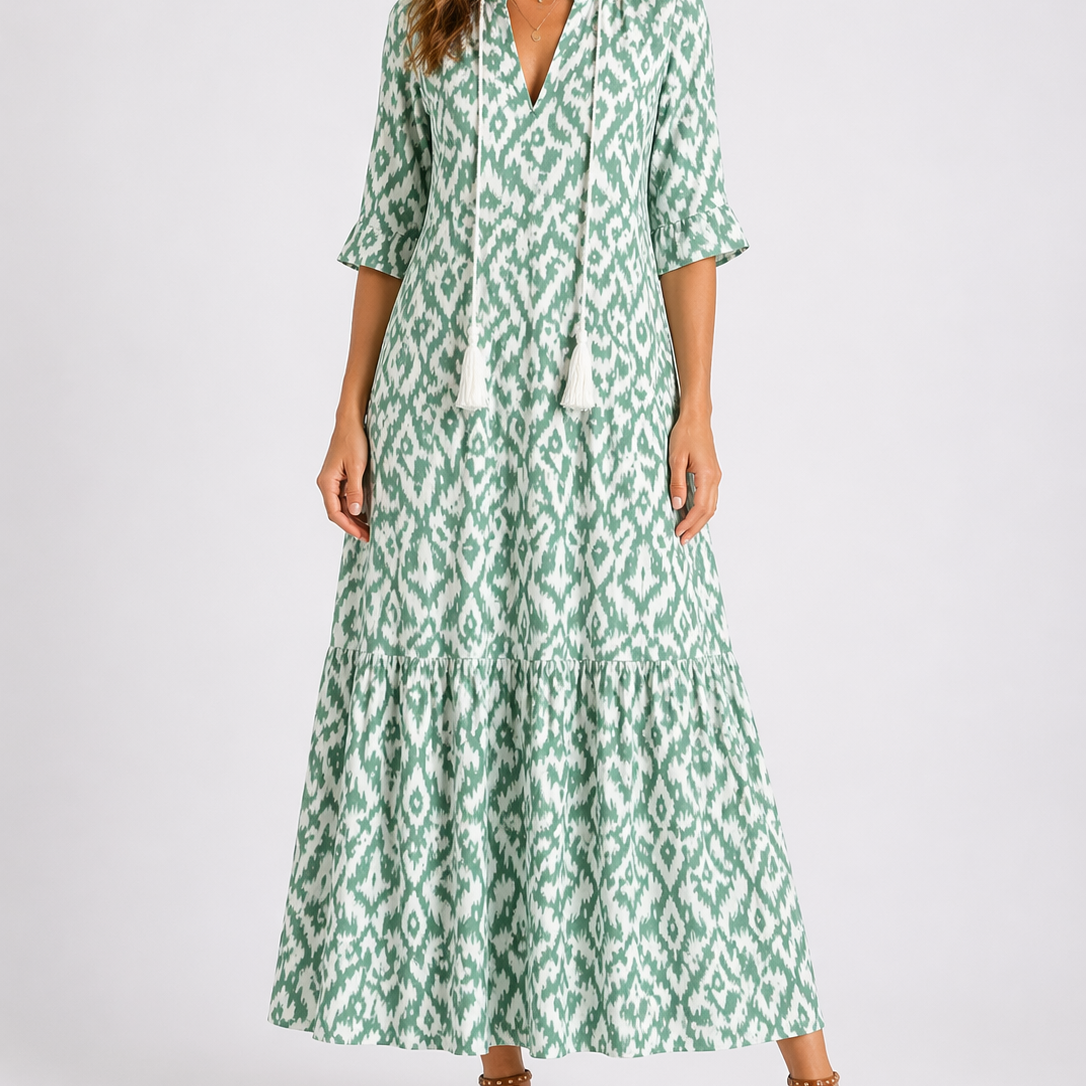 Georgiana | Floral Summer Midi Dress For Garden Parties