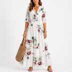 Georgiana | Floral Summer Midi Dress For Garden Parties