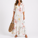 Georgiana | Floral Summer Midi Dress For Garden Parties