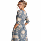 Arabella | Boho Floral Long Sleeve Midi Dress