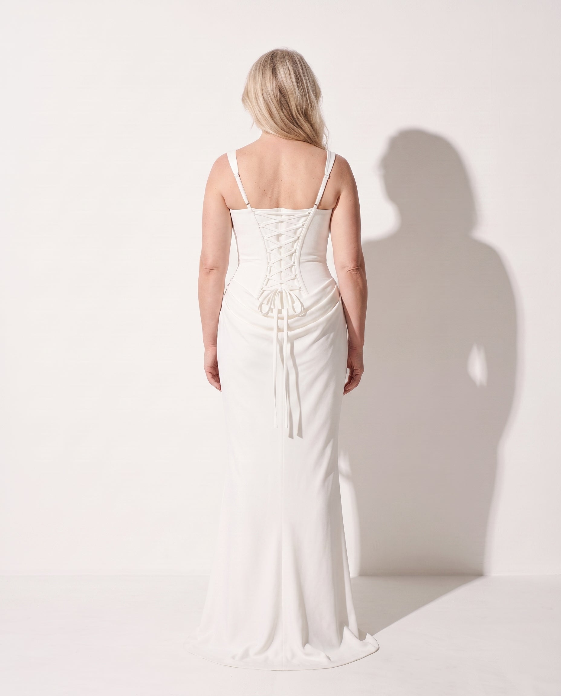 Ursula | Plus Size Special Occasion Dresses Corset Fishtail Maxi — achterkant