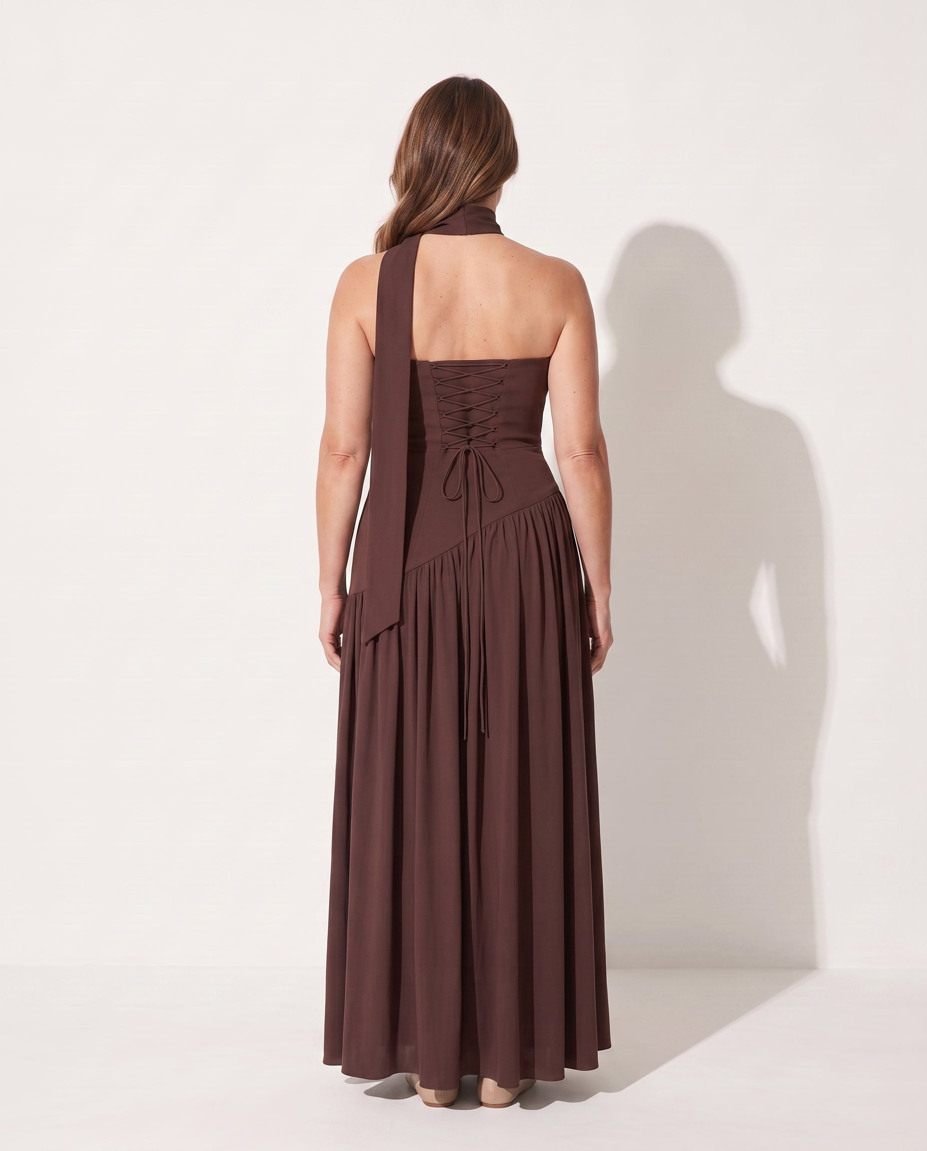 Georgiana | Plus Size Special Occasion Dresses Corset Maxi — achterkant