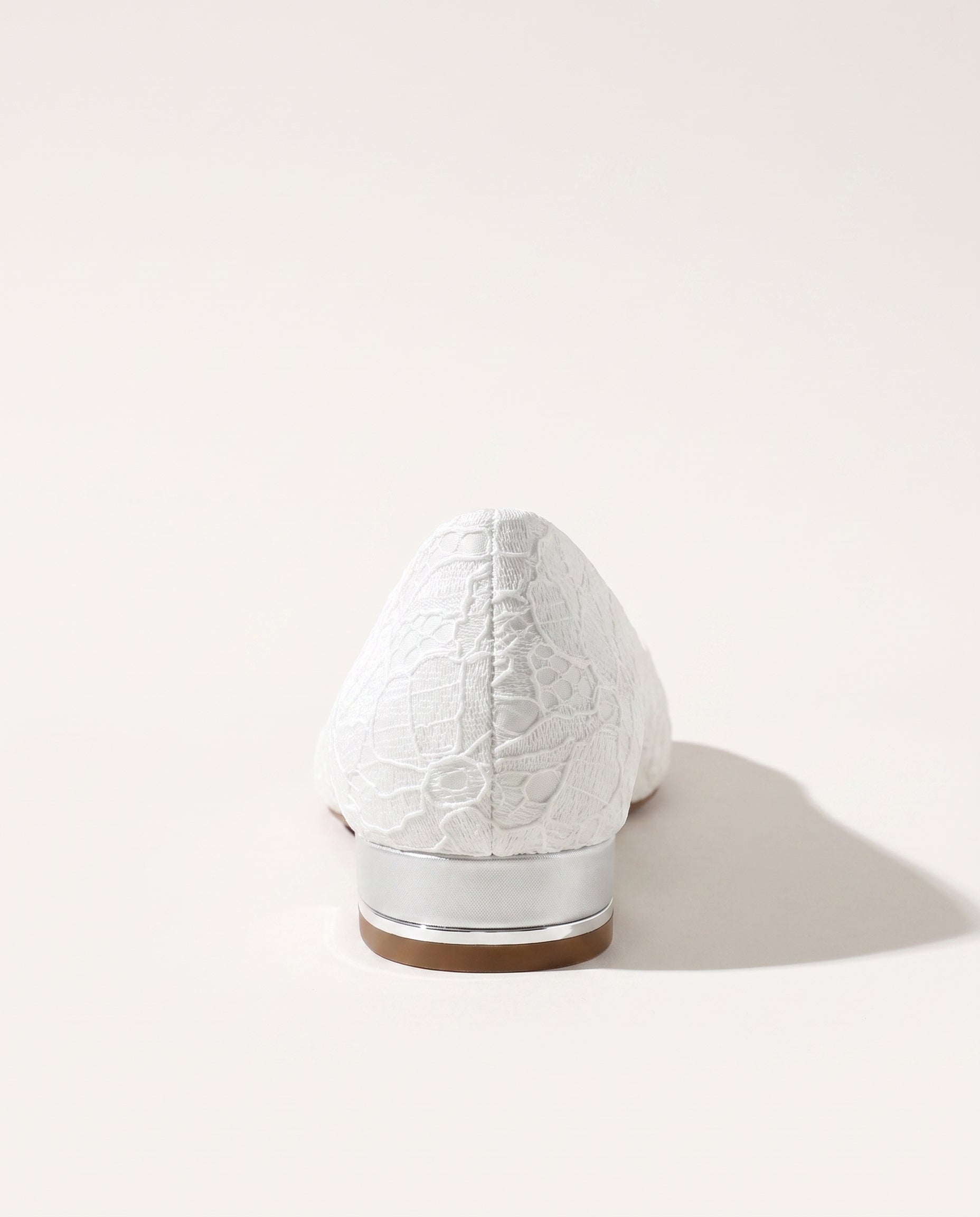 Apolline | Lace Wedding Shoes Low Heel Bridal Flats — achterkant