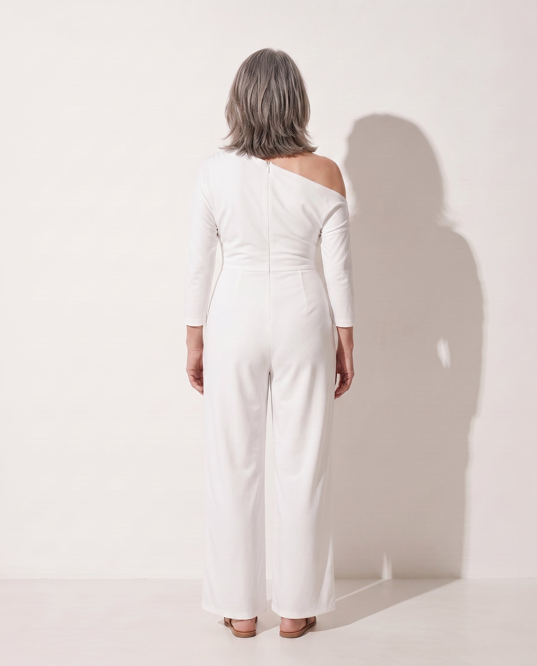 Arabella | One Shoulder Wide Leg Jumpsuit Evening Occasion — achterkant