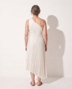 Aurelia | Long Sleeve Wedding Guest Dresses Maxi Formal Gown — achterkant