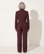 Anouk | Tailored Wide Leg Trousers Blazer Suit Set — achterkant