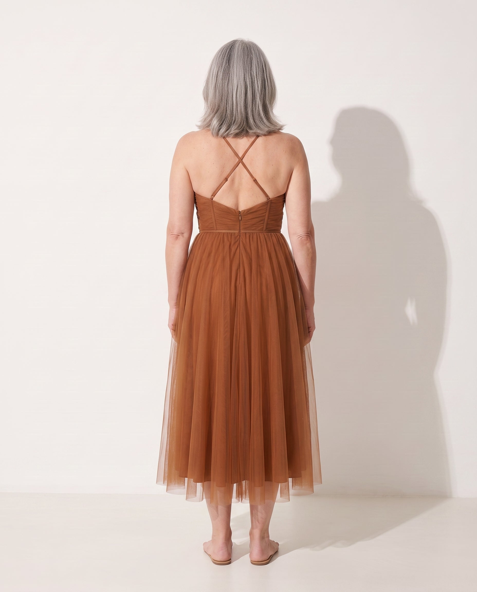 Pascale | Elegant Midi Dresses For Women Wedding Guest Occasion — achterkant