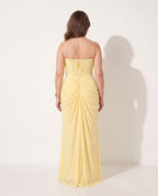 Fenella | Long Sleeve Wedding Guest Dresses Maxi Gown — achterkant