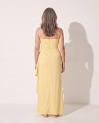 Valentina | Strapless Party Gown For Women High Split Bodycon — achterkant