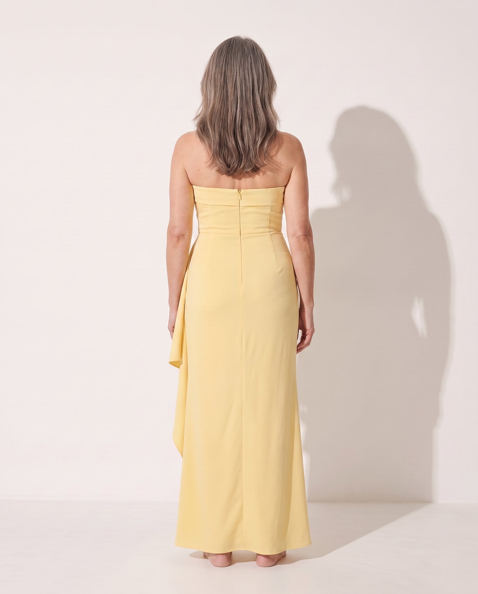 Valentina | Strapless Party Gown For Women High Split Bodycon — achterkant