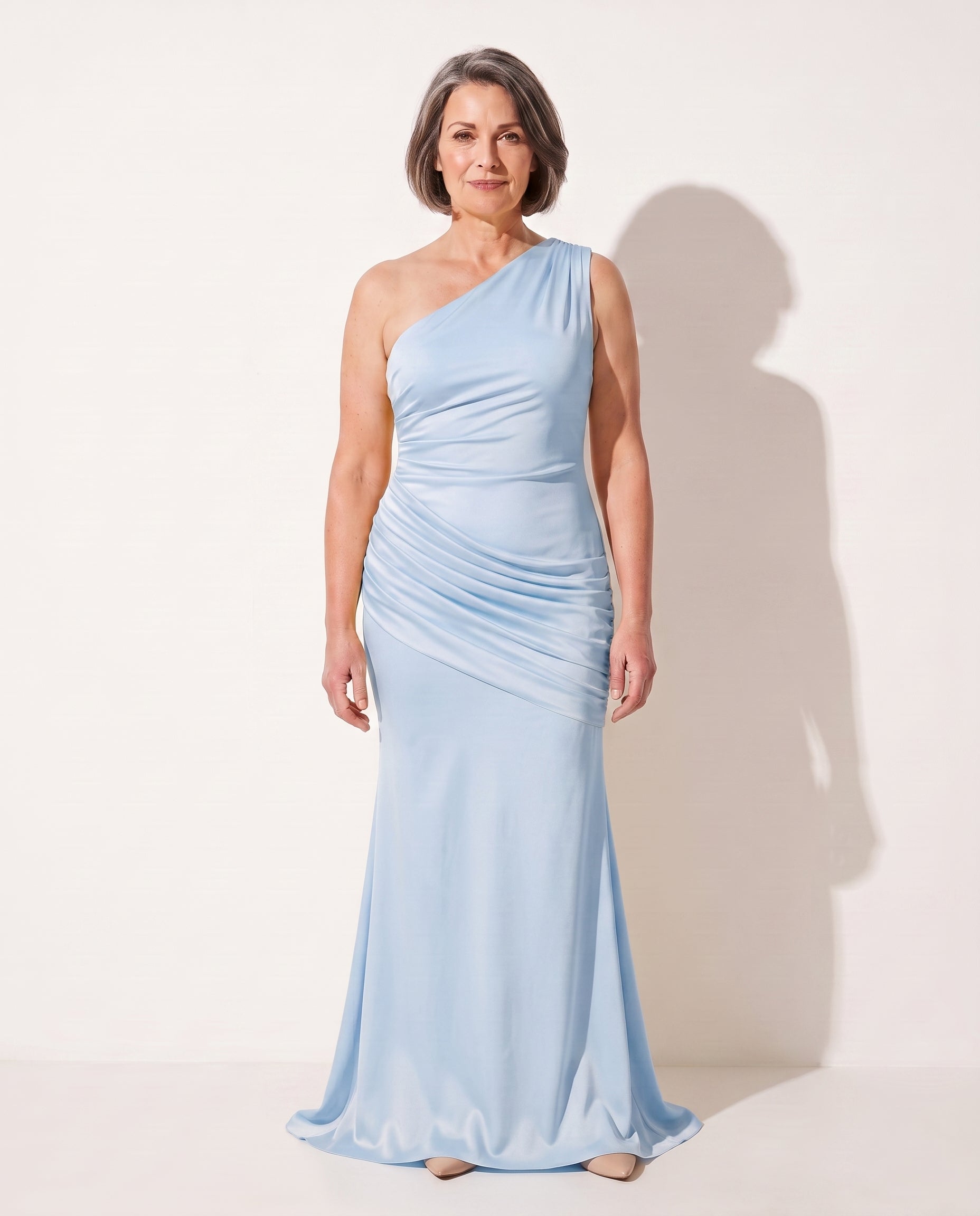 Coralie | One-Shoulder Evening Maxi Dresses For Special Occasions — Baby Blue
