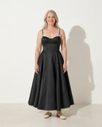 Ursula | Forever Unique Dresses Corset Tulle Midi Occasion — Black